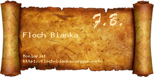Floch Bianka névjegykártya